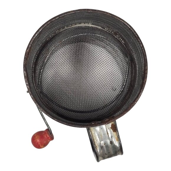 Bromwell's 3 Cup Measuring Flour Sifter Metal Vintage Rustic Kitchen Utensil - Picture 6 of 9